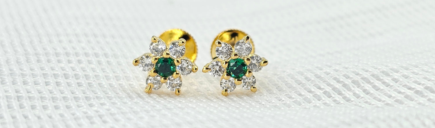 92.50 Silver Gold Plated Earring 152