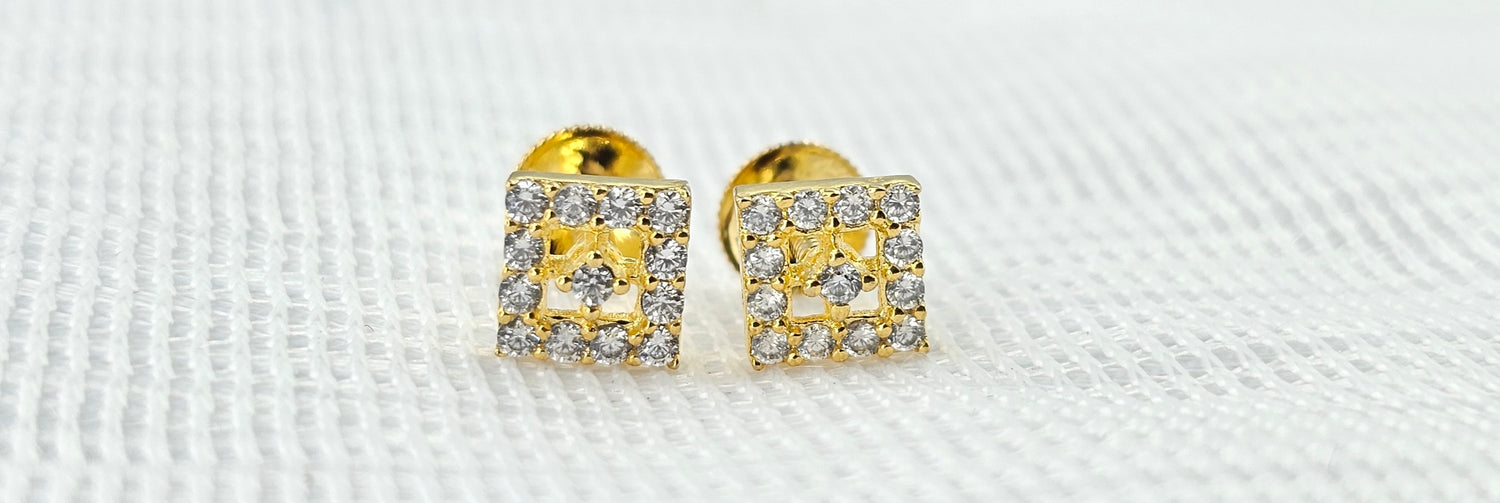 92.50 Silver Gold Plated Earring 161
